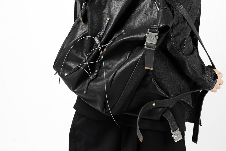 画像をギャラリービューアに読み込む, ierib roll top ruck sack #2 / FVT Oiled Horse (BLACK)