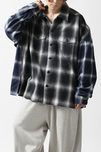 画像をギャラリービューアに読み込む, FACETASM CHECK ZIPPER SHIRT (BLUE)