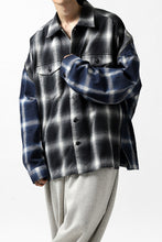 画像をギャラリービューアに読み込む, FACETASM CHECK ZIPPER SHIRT (BLUE)