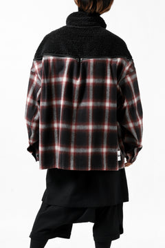 画像をギャラリービューアに読み込む, FACETASM CHECK ZIPPER SHIRT (RED)