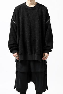 画像をギャラリービューアに読み込む, FACETASM FLEECE ZIPPER SWEAT PULLOVER (BLACK)