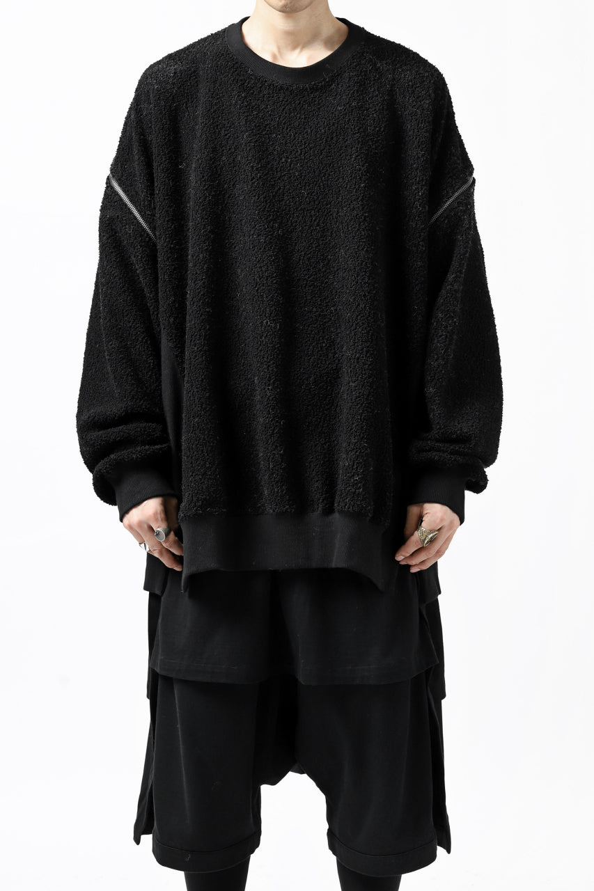 画像をギャラリービューアに読み込む, FACETASM FLEECE ZIPPER SWEAT PULLOVER (BLACK)