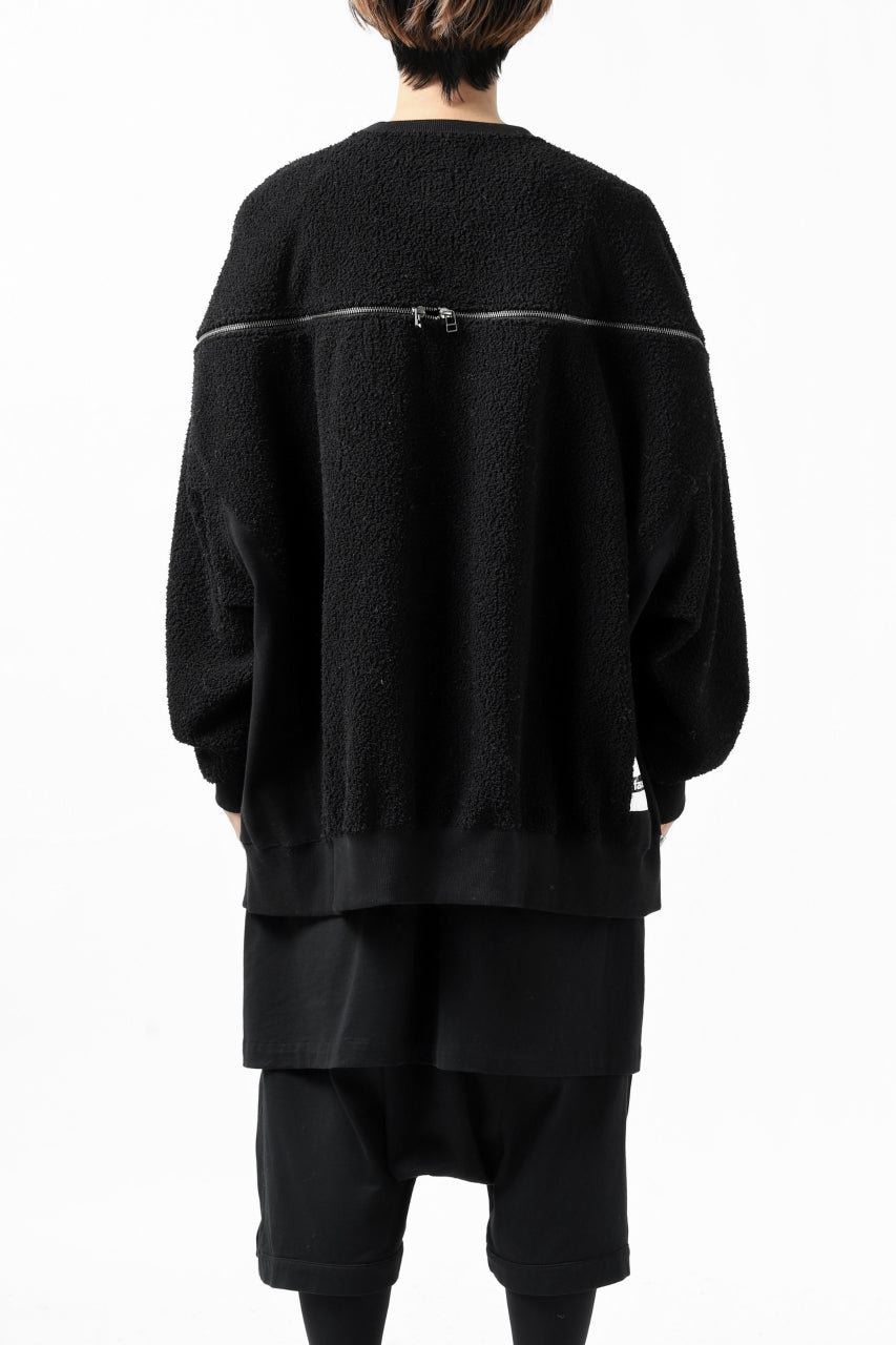 画像をギャラリービューアに読み込む, FACETASM FLEECE ZIPPER SWEAT PULLOVER (BLACK)