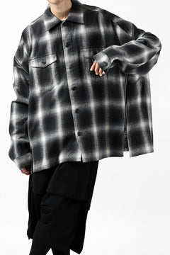 画像をギャラリービューアに読み込む, FACETASM CHECK ZIPPER SHIRT (BLACK)