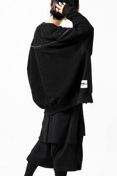 画像をギャラリービューアに読み込む, FACETASM FLEECE ZIPPER SWEAT PULLOVER (BLACK)