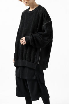画像をギャラリービューアに読み込む, FACETASM FLEECE ZIPPER SWEAT PULLOVER (BLACK)