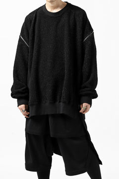 画像をギャラリービューアに読み込む, FACETASM FLEECE ZIPPER SWEAT PULLOVER (BLACK)
