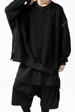 画像をギャラリービューアに読み込む, FACETASM FLEECE ZIPPER SWEAT PULLOVER (BLACK)