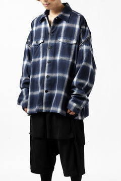 画像をギャラリービューアに読み込む, FACETASM CHECK ZIPPER SHIRT (BLUE)