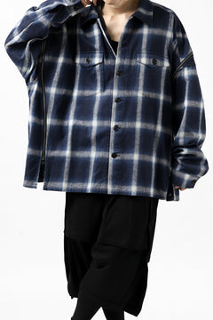 画像をギャラリービューアに読み込む, FACETASM CHECK ZIPPER SHIRT (BLUE)