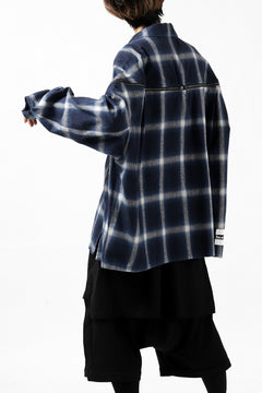 画像をギャラリービューアに読み込む, FACETASM CHECK ZIPPER SHIRT (BLUE)