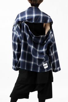 画像をギャラリービューアに読み込む, FACETASM CHECK ZIPPER SHIRT (BLUE)