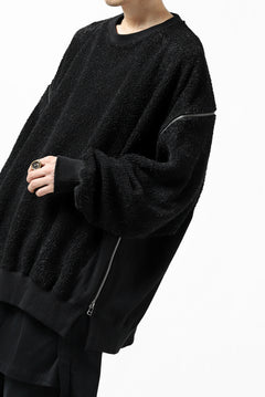 画像をギャラリービューアに読み込む, FACETASM FLEECE ZIPPER SWEAT PULLOVER (BLACK)