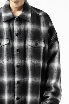 画像をギャラリービューアに読み込む, FACETASM CHECK ZIPPER SHIRT (BLACK)