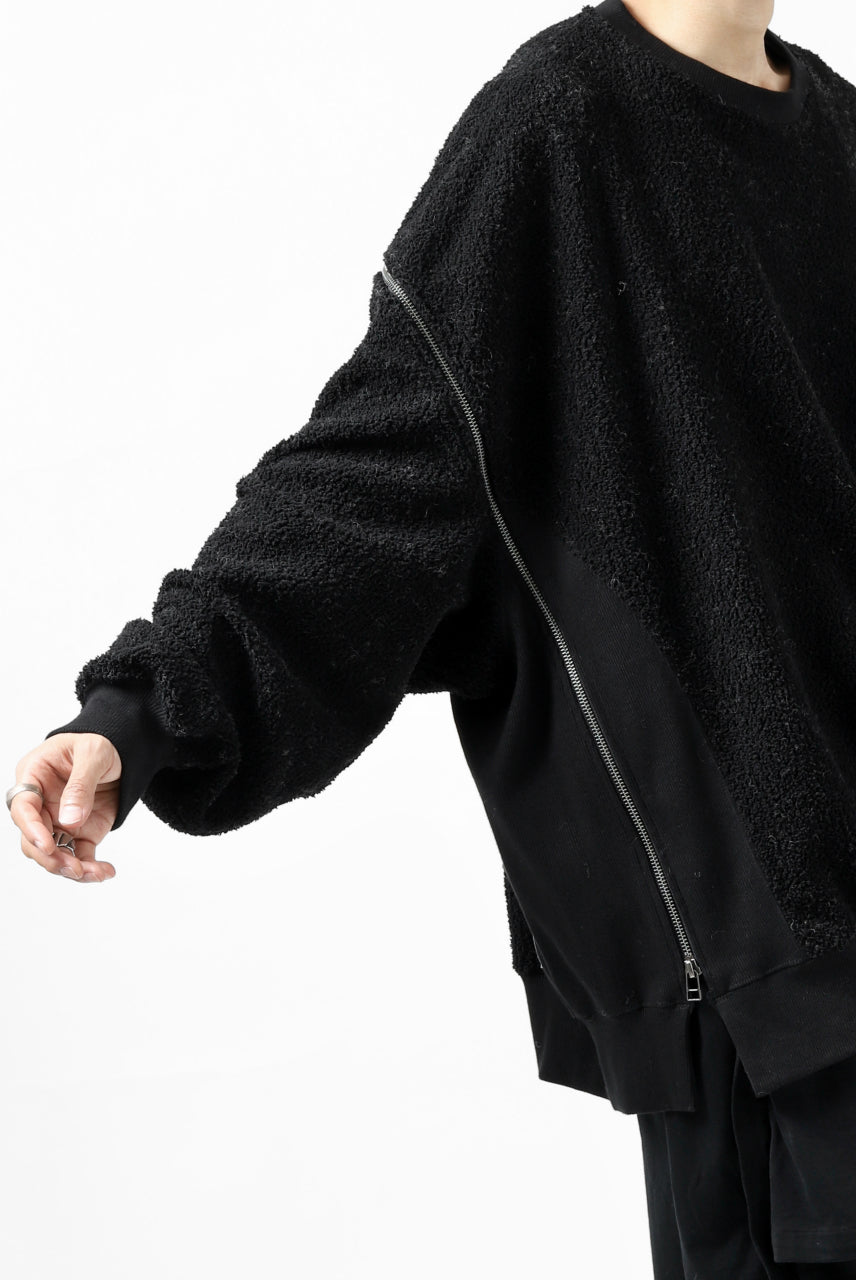 画像をギャラリービューアに読み込む, FACETASM FLEECE ZIPPER SWEAT PULLOVER (BLACK)