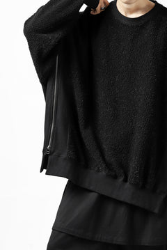 画像をギャラリービューアに読み込む, FACETASM FLEECE ZIPPER SWEAT PULLOVER (BLACK)