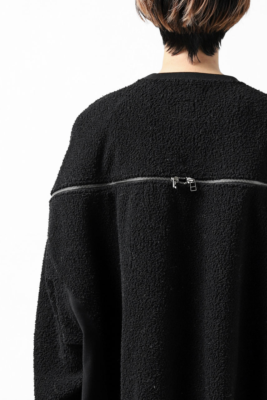 画像をギャラリービューアに読み込む, FACETASM FLEECE ZIPPER SWEAT PULLOVER (BLACK)