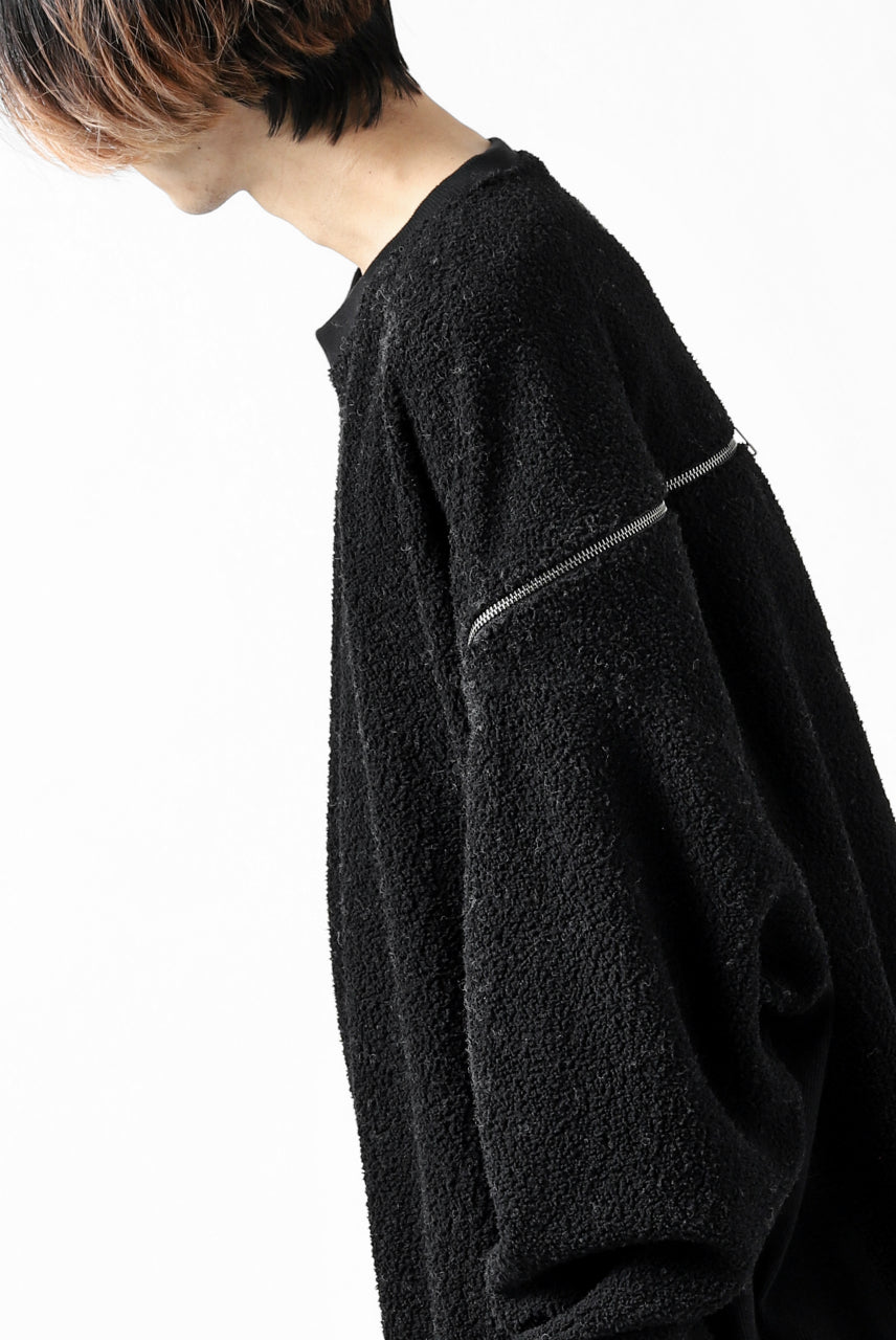 画像をギャラリービューアに読み込む, FACETASM FLEECE ZIPPER SWEAT PULLOVER (BLACK)