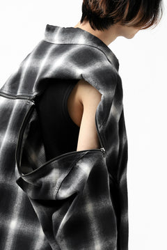 画像をギャラリービューアに読み込む, FACETASM CHECK ZIPPER SHIRT (BLACK)