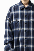 画像をギャラリービューアに読み込む, FACETASM CHECK ZIPPER SHIRT (BLUE)