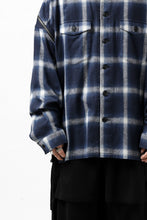 画像をギャラリービューアに読み込む, FACETASM CHECK ZIPPER SHIRT (BLUE)