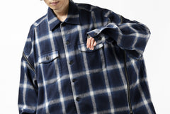 画像をギャラリービューアに読み込む, FACETASM CHECK ZIPPER SHIRT (BLUE)