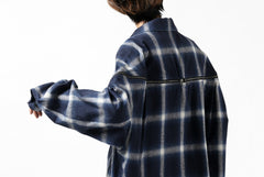 画像をギャラリービューアに読み込む, FACETASM CHECK ZIPPER SHIRT (BLUE)