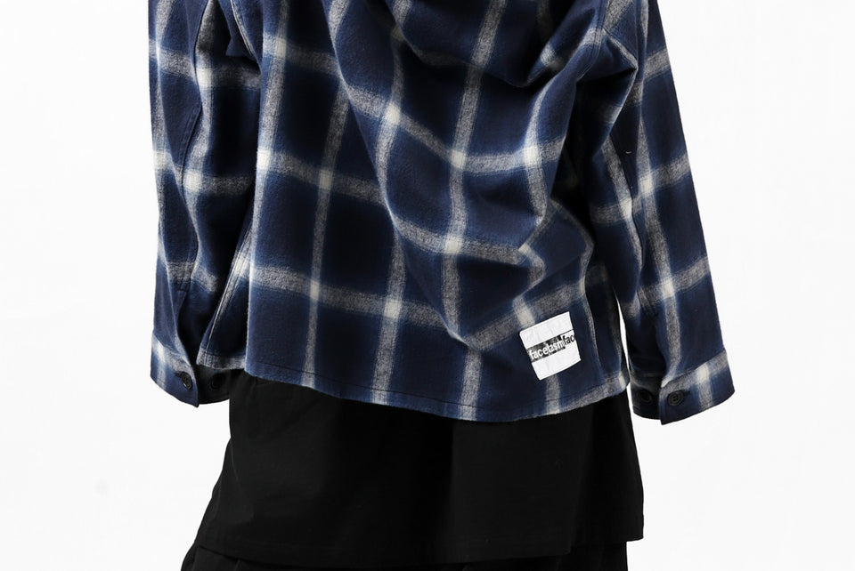 画像をギャラリービューアに読み込む, FACETASM CHECK ZIPPER SHIRT (BLUE)