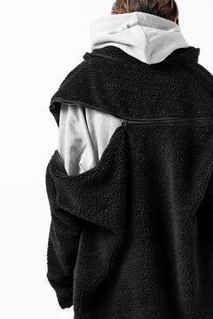 画像をギャラリービューアに読み込む, FACETASM HIGH-LOW ZIPPER FLEECE JACKET (BLACK)