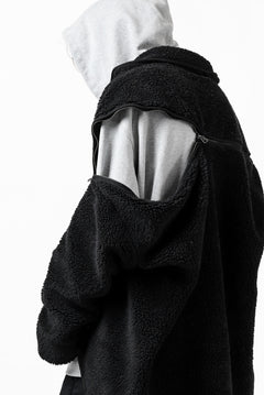 画像をギャラリービューアに読み込む, FACETASM HIGH-LOW ZIPPER FLEECE JACKET (BLACK)