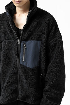 画像をギャラリービューアに読み込む, FACETASM HIGH-LOW ZIPPER FLEECE JACKET (BLACK)