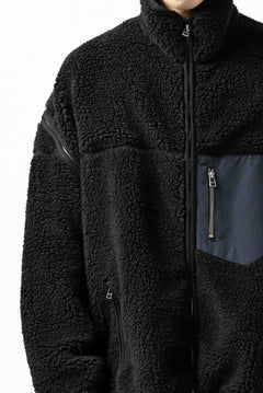 画像をギャラリービューアに読み込む, FACETASM HIGH-LOW ZIPPER FLEECE JACKET (BLACK)