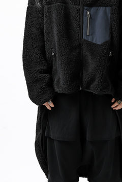 画像をギャラリービューアに読み込む, FACETASM HIGH-LOW ZIPPER FLEECE JACKET (BLACK)