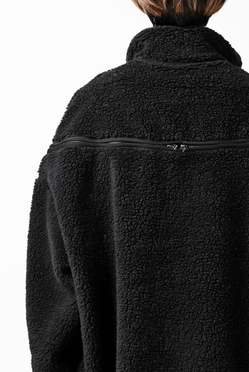 画像をギャラリービューアに読み込む, FACETASM HIGH-LOW ZIPPER FLEECE JACKET (BLACK)
