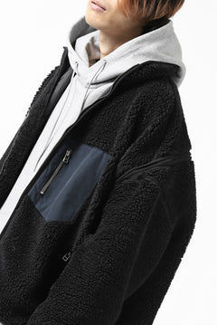 画像をギャラリービューアに読み込む, FACETASM HIGH-LOW ZIPPER FLEECE JACKET (BLACK)