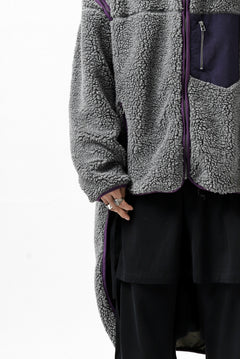 画像をギャラリービューアに読み込む, FACETASM HIGH-LOW ZIPPER FLEECE JACKET (GREY)