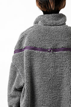 画像をギャラリービューアに読み込む, FACETASM HIGH-LOW ZIPPER FLEECE JACKET (GREY)