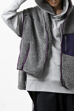 画像をギャラリービューアに読み込む, FACETASM HIGH-LOW ZIPPER FLEECE JACKET (GREY)