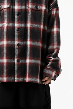 画像をギャラリービューアに読み込む, FACETASM CHECK ZIPPER SHIRT (RED)