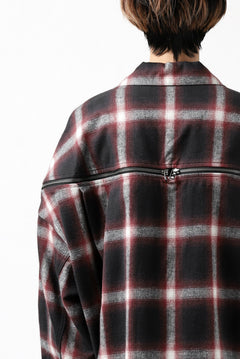 画像をギャラリービューアに読み込む, FACETASM CHECK ZIPPER SHIRT (RED)