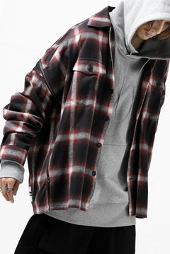 画像をギャラリービューアに読み込む, FACETASM CHECK ZIPPER SHIRT (RED)