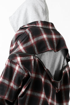 画像をギャラリービューアに読み込む, FACETASM CHECK ZIPPER SHIRT (RED)