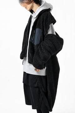 画像をギャラリービューアに読み込む, FACETASM HIGH-LOW ZIPPER FLEECE JACKET (BLACK)