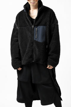 画像をギャラリービューアに読み込む, FACETASM HIGH-LOW ZIPPER FLEECE JACKET (BLACK)