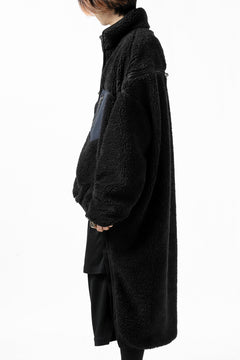 画像をギャラリービューアに読み込む, FACETASM HIGH-LOW ZIPPER FLEECE JACKET (BLACK)