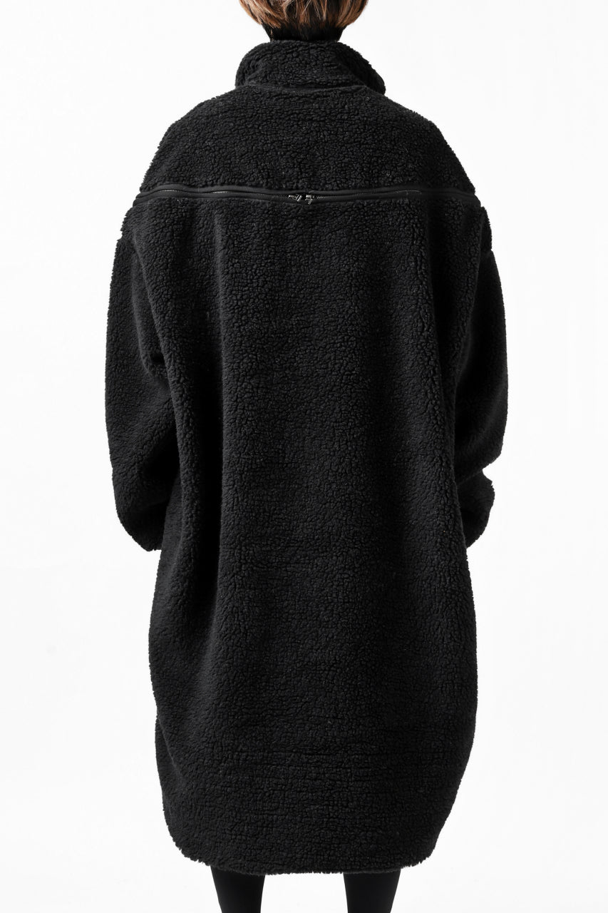画像をギャラリービューアに読み込む, FACETASM HIGH-LOW ZIPPER FLEECE JACKET (BLACK)