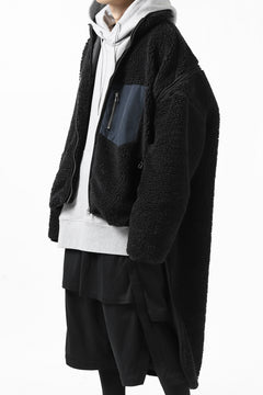 画像をギャラリービューアに読み込む, FACETASM HIGH-LOW ZIPPER FLEECE JACKET (BLACK)