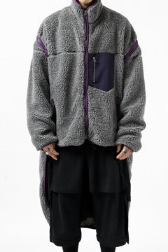 画像をギャラリービューアに読み込む, FACETASM HIGH-LOW ZIPPER FLEECE JACKET (GREY)