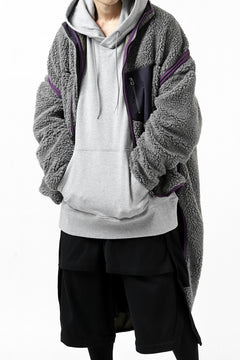 画像をギャラリービューアに読み込む, FACETASM HIGH-LOW ZIPPER FLEECE JACKET (GREY)