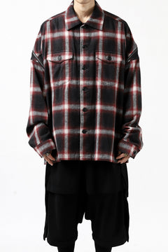 画像をギャラリービューアに読み込む, FACETASM CHECK ZIPPER SHIRT (RED)